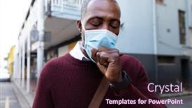  Presentation with air pollution - Amazing presentation design having african-american-man-out backdrop and a wine colored foreground