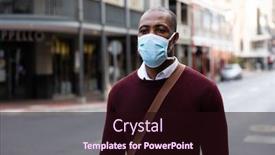  Presentation with air pollution - Presentation theme consisting of african-american-man-out background and a wine colored foreground