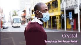  Presentation with pollution air - Beautiful PPT layouts featuring african-american-man-out backdrop and a wine colored foreground