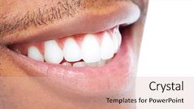  Presentation with african american dental - Beautiful theme featuring african american man smile dental backdrop and a lemonade colored foreground