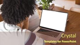  Presentation with nature cabin - Presentation enhanced with african-american-man-spending-time background and a tawny brown colored foreground