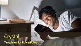  Presentation with breastfeeding and african american - Slides consisting of african-american-man-using-smartphone background and a  colored foreground