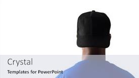  Presentation with black man fashion - Presentation featuring african-american-man-wearing-blue background and a lemonade colored foreground