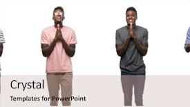  Presentation with american graduation african education - PPT theme with african american man wearing different background and a  colored foreground