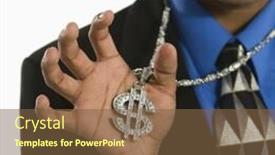  Presentation with christian african american men - PPT theme featuring avarice - african american man wearing necklace background and a tawny brown colored foreground