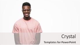  Presentation with african american couples in the mountains - Colorful presentation theme enhanced with african american man wearing pink backdrop and a light gray colored foreground