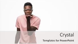  Presentation with african american sex - Colorful PPT theme enhanced with african american man wearing pink backdrop and a  colored foreground