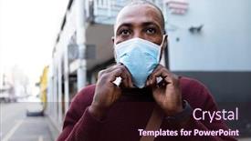  Presentation with air pollution - Cool new PPT layouts with african-american-man-wearing-red backdrop and a wine colored foreground