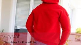  Presentation with design fashion - Slide set enhanced with african-american-man-wearing-red background and a crimson colored foreground