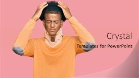  Presentation with cervical - Theme having african-american-man-with-afro background and a coral colored foreground