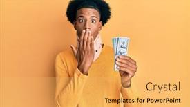  Presentation with afro - PPT layouts having african-american-man-with-afro background and a yellow colored foreground