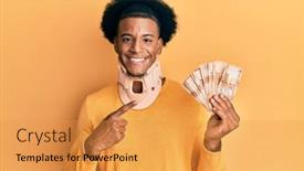  Presentation with cervical - Presentation design consisting of african-american-man-with-afro background and a gold colored foreground