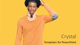  Presentation with cervical - Audience pleasing PPT layouts consisting of african-american-man-with-afro backdrop and a yellow colored foreground