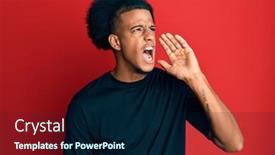  Presentation with afro - Presentation featuring african-american-man-with-afro background and a navy blue colored foreground