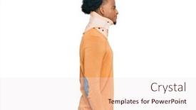  Presentation with cervical - Amazing presentation design having african-american-man-with-afro backdrop and a sky blue colored foreground