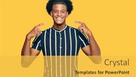  Presentation with african american dental - Presentation featuring african-american-man-with-afro background and a yellow colored foreground