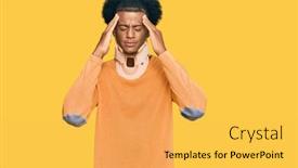  Presentation with cervical - Beautiful slides featuring african-american-man-with-afro backdrop and a yellow colored foreground