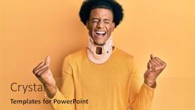  Presentation with cervical - Theme enhanced with african-american-man-with-afro background and a yellow colored foreground