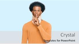  Presentation with cervical - Beautiful PPT theme featuring african-american-man-with-afro backdrop and a yellow colored foreground
