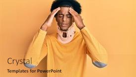  Presentation with cervical - Theme consisting of african-american-man-with-afro background and a yellow colored foreground