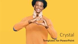  Presentation with cervical - Amazing slides having african-american-man-with-afro backdrop and a yellow colored foreground