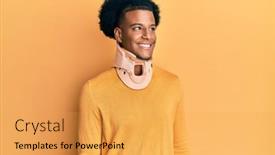  Presentation with cervical - Colorful slide deck enhanced with african-american-man-with-afro backdrop and a yellow colored foreground