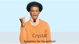  Presentation with cervical - Beautiful slide set featuring african-american-man-with-afro backdrop and a yellow colored foreground