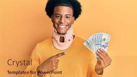  Presentation with cervical - Slide set consisting of african-american-man-with-afro background and a gold colored foreground