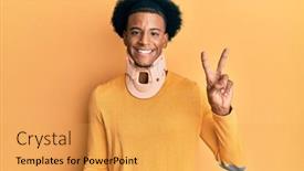  Presentation with cervical - PPT theme with african-american-man-with-afro background and a yellow colored foreground
