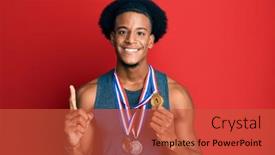  Presentation with afro - Slide deck enhanced with african-american-man-with-afro background and a red colored foreground