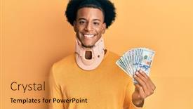  Presentation with afro - PPT theme enhanced with african-american-man-with-afro background and a yellow colored foreground