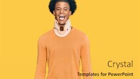  Presentation with cervical - Audience pleasing PPT layouts consisting of african-american-man-with-afro backdrop and a yellow colored foreground