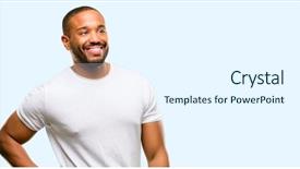  Presentation with african american christianity - Beautiful presentation theme featuring african american man with beard backdrop and a sky blue colored foreground