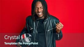  Presentation with proud american - Presentation theme consisting of african-american-man-with-braids background and a tawny brown colored foreground