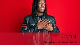  Presentation with black hands - PPT layouts having african-american-man-with-braids background and a crimson colored foreground