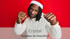  Presentation with violence - Colorful slide set enhanced with african-american-man-with-braids backdrop and a light gray colored foreground