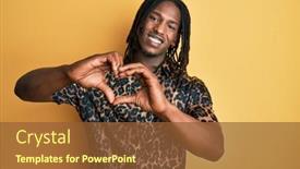  Presentation with animal print - Slides having african-american-man-with-braids background and a tawny brown colored foreground