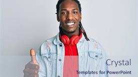  Presentation with african music - Presentation featuring african-american-man-with-braids background and a lemonade colored foreground