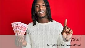  Presentation with chinese american - Beautiful presentation featuring african-american-man-with-braids backdrop and a light gray colored foreground