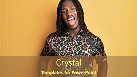  Presentation with funny animal - PPT theme having african-american-man-with-braids background and a tawny brown colored foreground