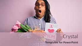  Presentation with african american mothers - PPT layouts featuring african-american-man-with-dreadlocks background and a soft green colored foreground