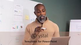  Presentation with african american meeting - Theme having african-american-mature-businessman-explaining background and a coral colored foreground