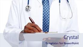  Presentation with doctor african - Cool new PPT theme with african-american medical doctor writing backdrop and a lemonade colored foreground