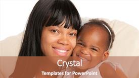  Presentation with african american baby - Theme having african american mom holding baby background and a red colored foreground