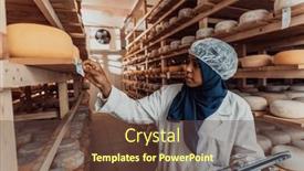  Presentation with quality product - PPT layouts with african-american-muslim-businesswoman-checking background and a tawny brown colored foreground