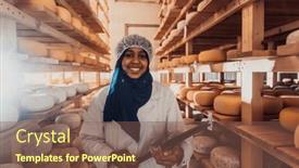  Presentation with quality product - Theme enhanced with african-american-muslim-businesswoman-checking background and a violet colored foreground