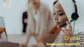  Presentation with woman muslim - PPT layouts enhanced with african-american-muslim-woman background and a tawny brown colored foreground