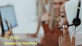  Presentation with woman muslim - Presentation theme with african-american-muslim-woman background and a tawny brown colored foreground