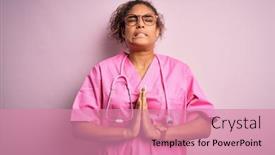  Presentation with african american girl power business - Presentation consisting of african-american-nurse-girl-wearing background and a coral colored foreground