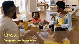  Presentation with african american children - Presentation theme consisting of african-american-parents-children-holding background and a tawny brown colored foreground